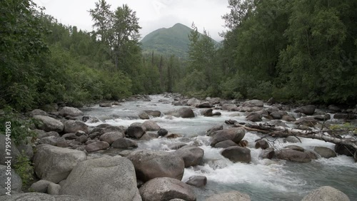 The Little Susitna River. is a 313-mile long river in Southcentral Alaska. photo