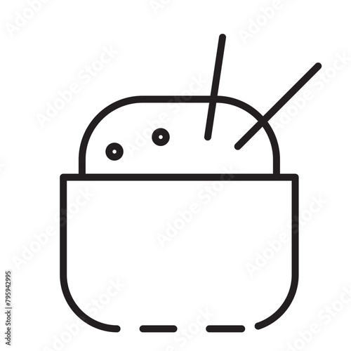 Festival Lunar Rice Line Icon