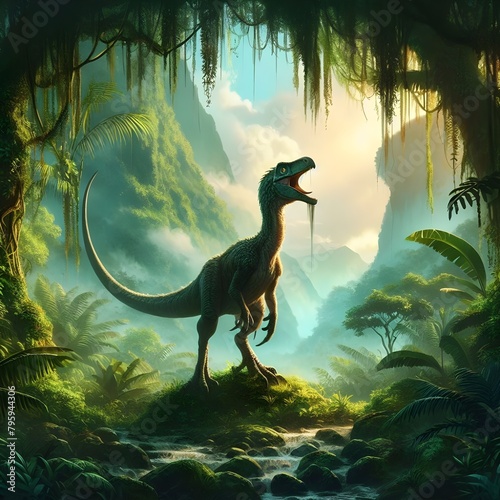 tyrannosaurus dinosaur 3d render photo