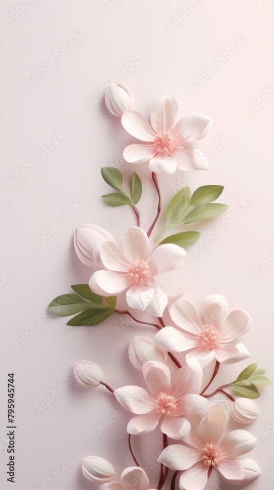 Fototapeta premium Wallpaper flower pattern petal