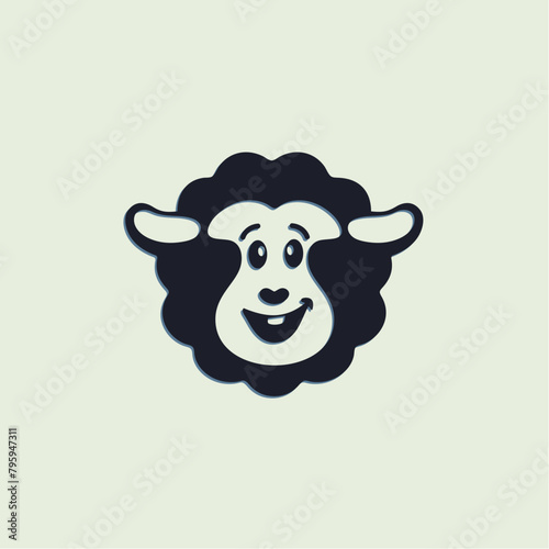 sheep logo design vector template