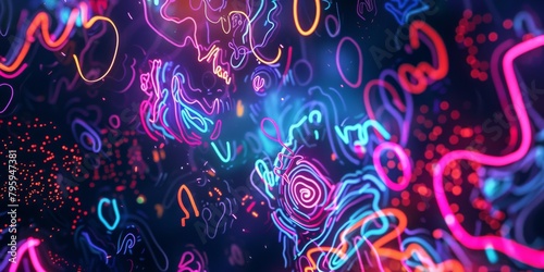 Neon Environment Texture Backdrop Background Wallpaper photo