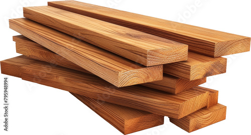 Stack of fresh cut lumber