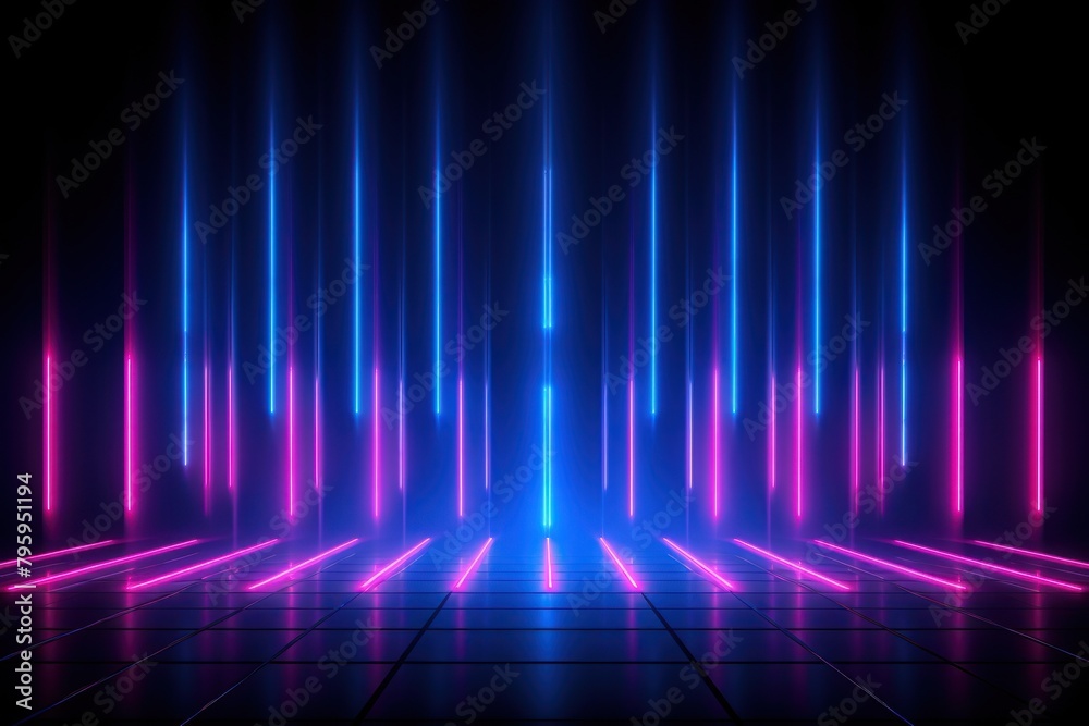 Neon lights on dark background backgrounds purple laser