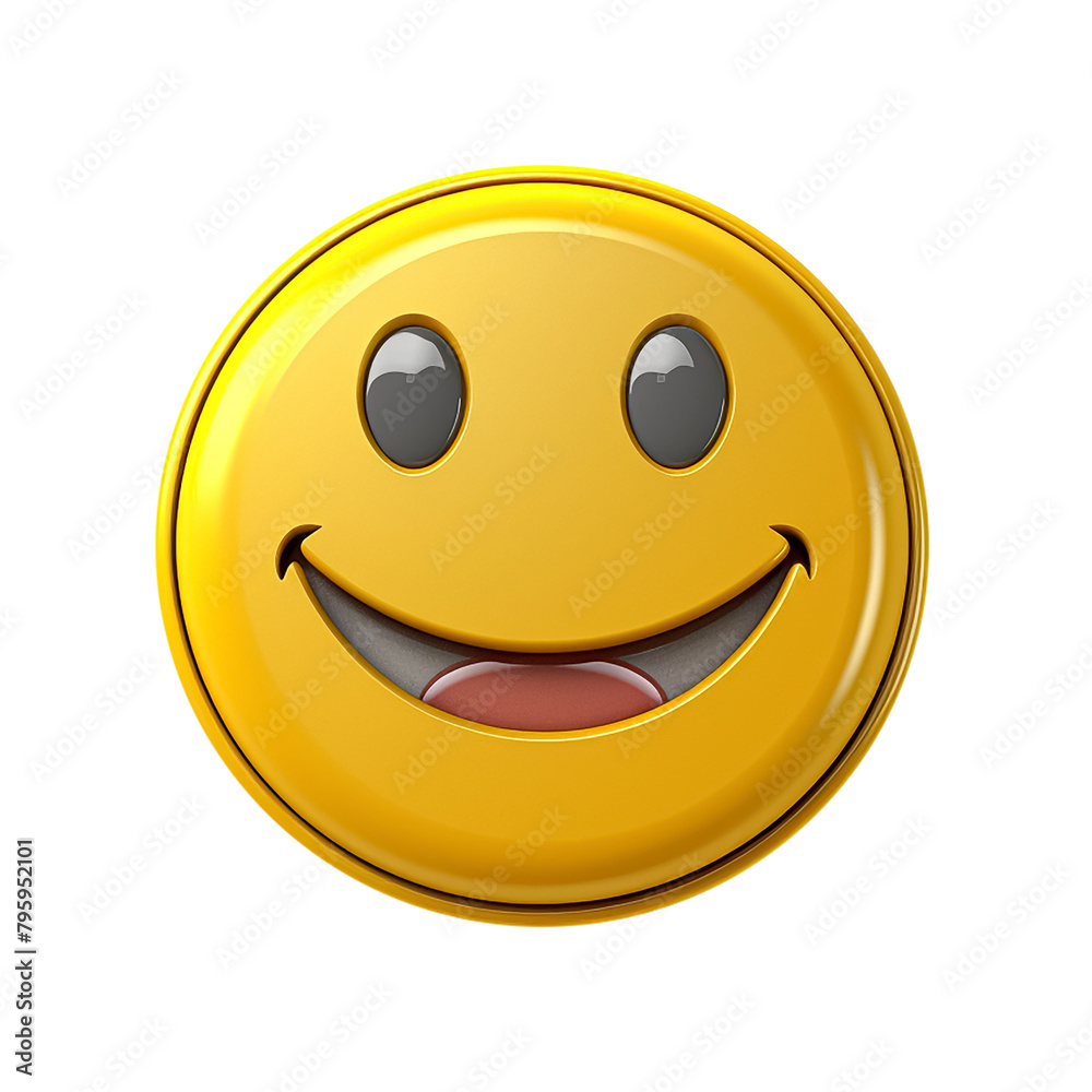 Fototapeta premium happy smiley face icon isolated