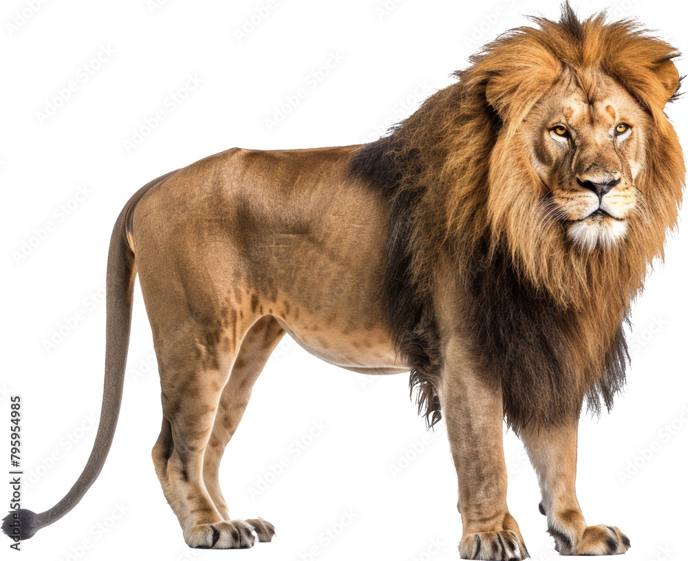 Obraz premium Majestic adult male lion standing