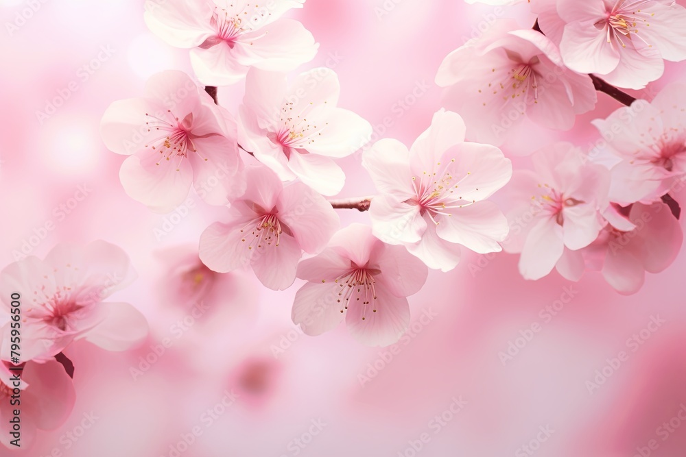Blossom Pink Spring Gradients: Peaceful Blossom Spectrum Bliss