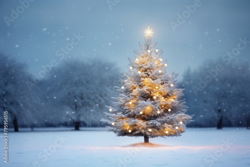 Christmas tree plant snow © Rawpixel.com