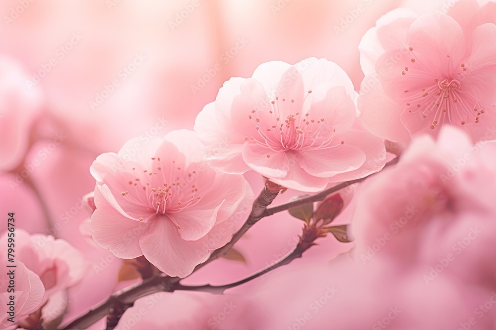 Blossom Pink Spring Gradients: Soft Rose Ambiance Capture