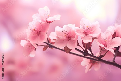 Blossom Pink Spring Garden Gradients: Soft Pastel Blossoms