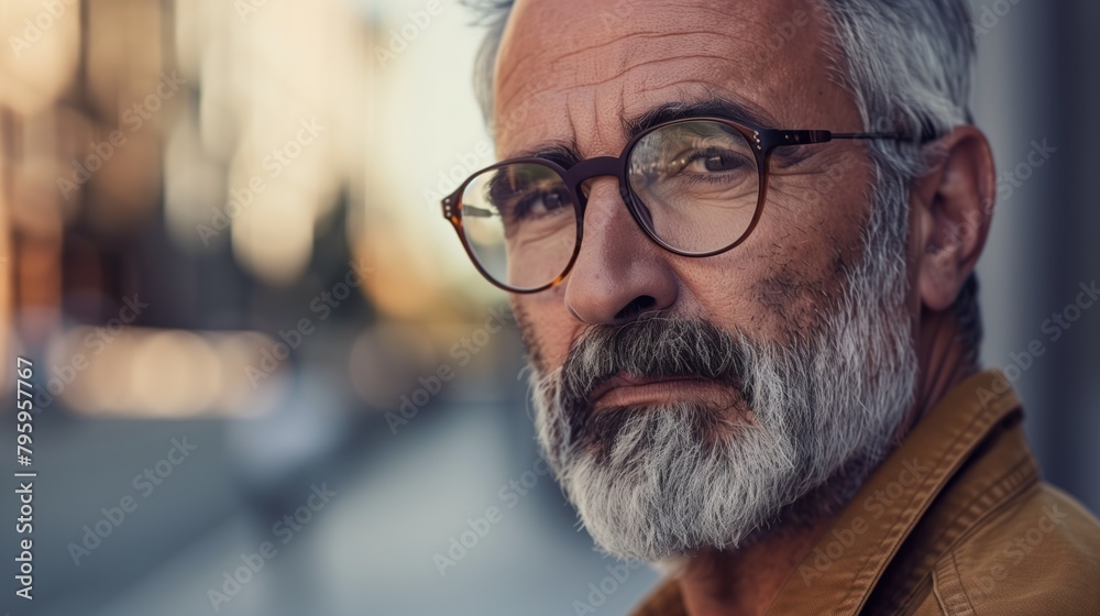 Pensive older man