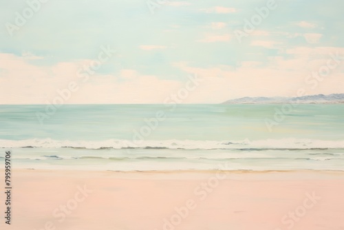 Beach outdoors painting horizon