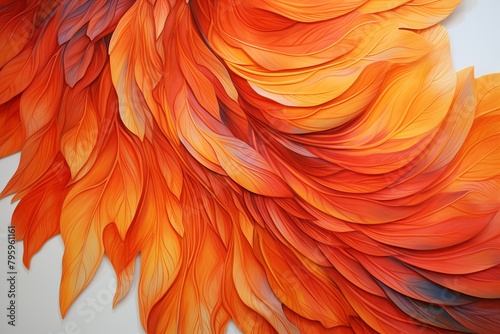 Fiery Phoenix Wing Gradients - Exquisite Vibrant Feather Color Mix