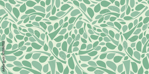 Organic motif, botanical motif background. Seamless pattern.Vector.スタイリッシュな有機的パターン