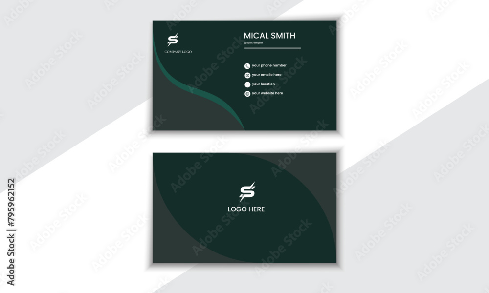 modern business card flat design green color Multipurpose Business Card Layout Double-sided creative business card modern business card flat design green color Multipurpose Business Card Layout Double-sided creative business card