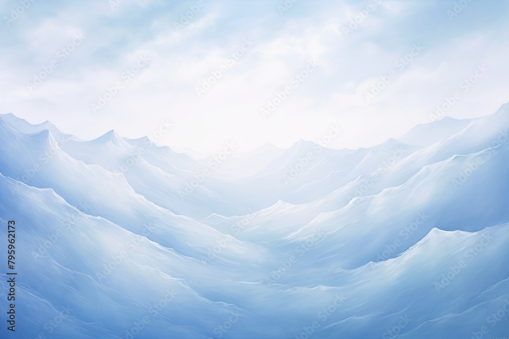 Glistening Snowfield Gradients: Tranquil Winter Visions
