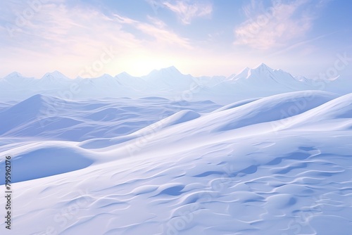 Glistening Snowfield Gradients  Untouched Snowscape Allure