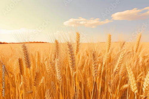 Golden Wheat Fields  Calm Harvest Day Gradients Palette