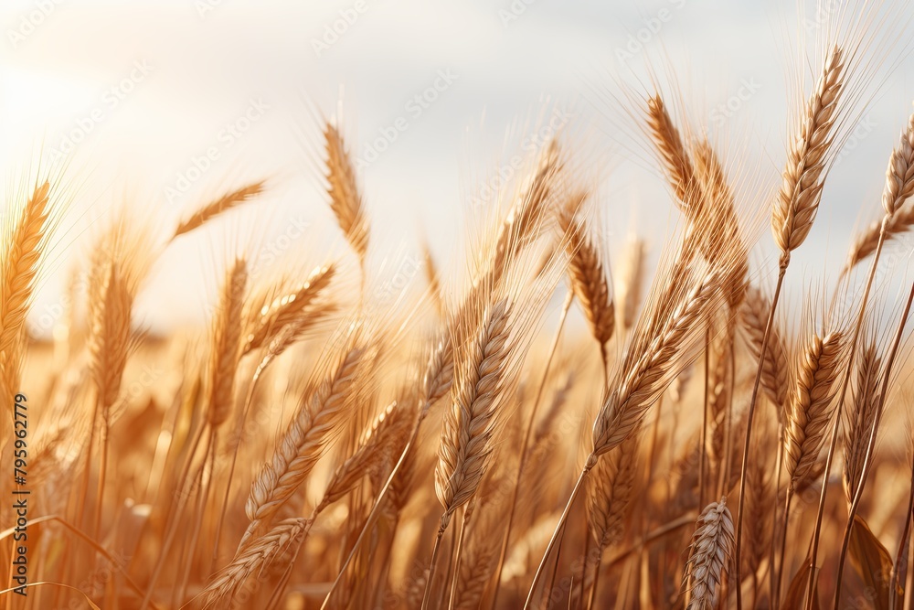 Obraz premium Golden Wheatfield Palette: Rustic Gradients and Visuals