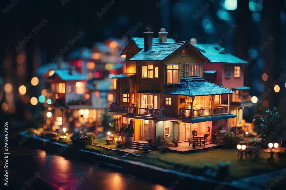 christmas street in the city of night christmas street in the city of night