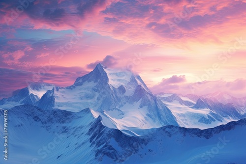 High Alpine Sunrise Gradients: Serene Alpine Glow Beauty © Michael