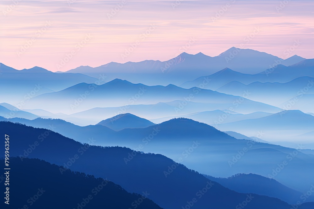 High Alpine Sunrise: Serene Mountaintop Morning Gradients