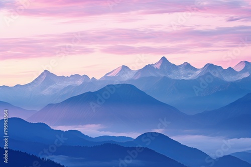 High Alpine Sunrise: Gradient Serenity in Morning Colors © Michael