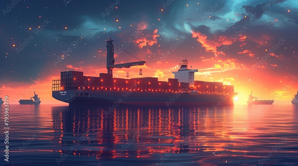 Shipping from the port involves loading and unloading a variety of ships and using cranes. Shipping from the port involves loading and unloading a variety of ships and using cranes.