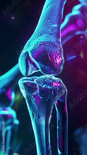3D illustration of knee joint  photo