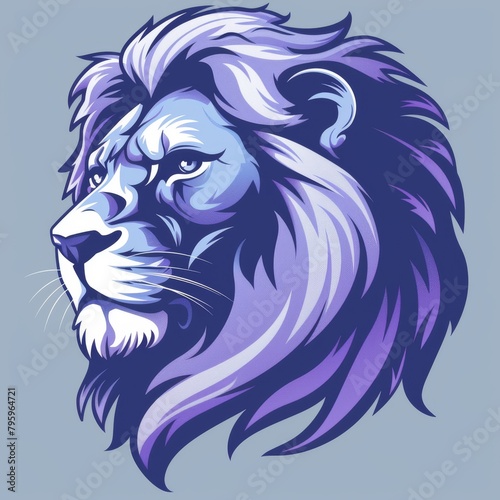 Purple Lion Illustration