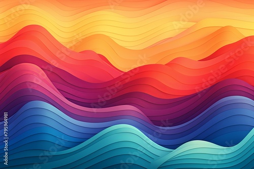 Majestic Mountain Peak Gradients: Highland Color Waves Capture Serenity