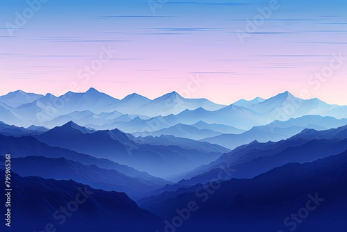 Majestic Mountain Range Gradients: High Altitude Tones in Layers © Michael