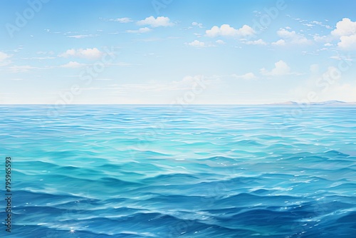 Mediterranean Sea Horizon Gradients: Clear Water Shades Symphony