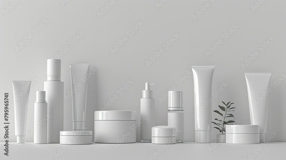 3d white and clean mock up cosmetic product isolated backgrouds 3d white and clean mock up cosmetic product isolated backgrouds