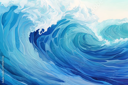 Oceanic Tidal Wave Gradients  Vibrant Tidal Color Mix