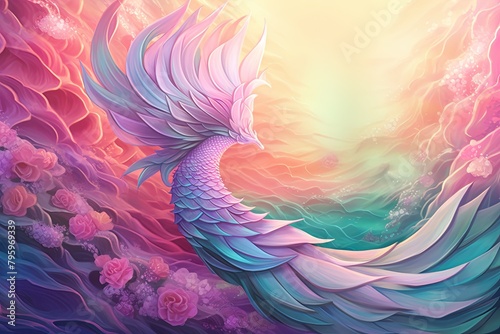 Pastel Mermaid Tail Gradients  Magical Underwater Kingdom Delights