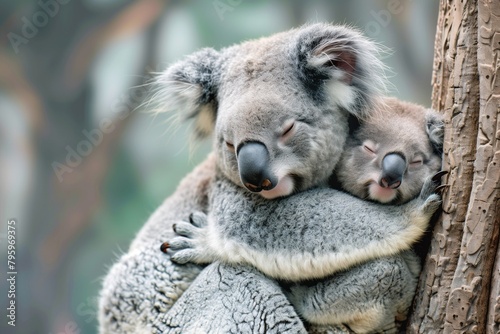koala mom with a baby
