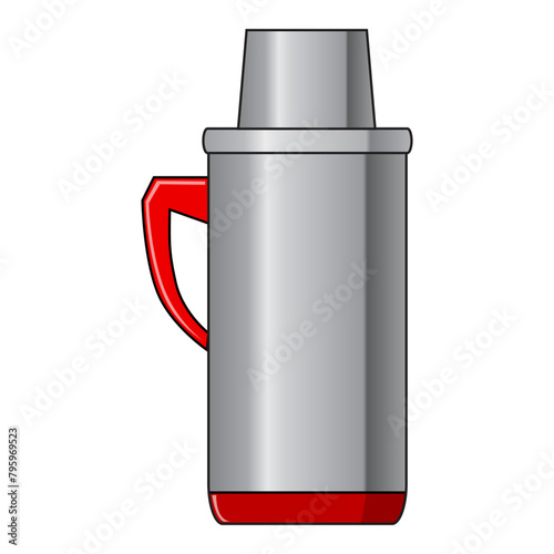 thermos vector illustration, isolated on white background