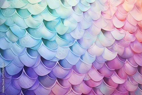 Pastel Mermaid Tail Gradients: Peaceful Seabed Journey Admirable Artistry.