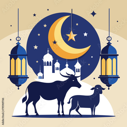 Eid Ul Adha Tradition: Commemorating Abraham's Sacrifice  Illustrator Artwork