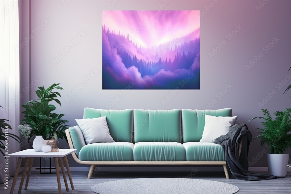 Polar Aurora Borealis Gradients: Mystical Sky Canvas of Wonder