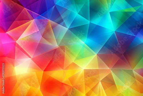 Rainbow Prism Light Gradients  Dazzling Prism Effect Digital Image