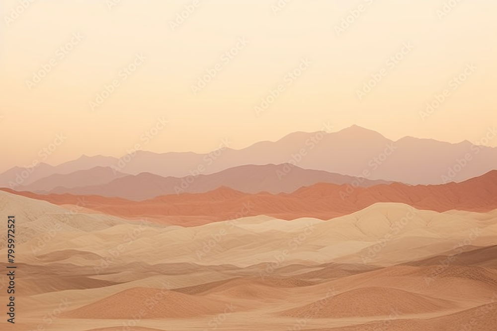Naklejka premium Shimmering Desert Mirage: Barren Beauty Tones Gradients