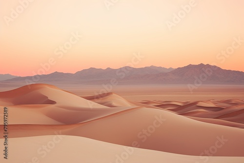 Shimmering Desert Mirage  Barren Beauty Tones Gradient Image