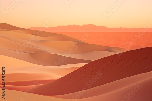 Shimmering Desert Mirage Gradients: Tranquil Shades in the Sands