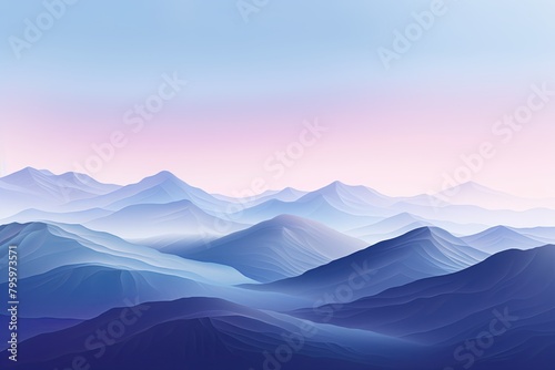 Snowy Mountain Cap Gradients: Layers of Snowy Elevation
