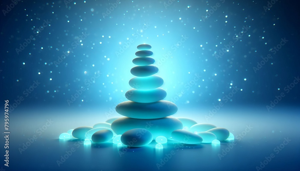 Glow balance stones background Glow balance stones background