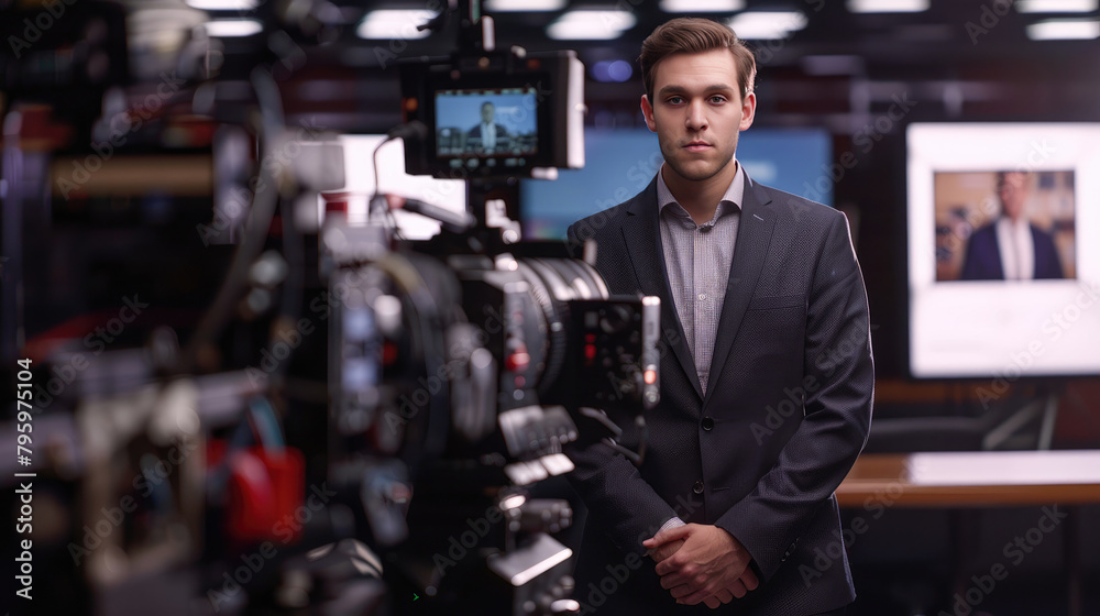 Two Individuals Being Interviewed on Camera Two Individuals Being Interviewed on Camera