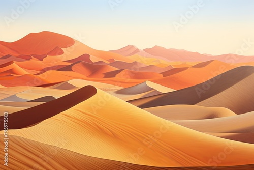 Sun-Kissed Sahara Dunes: Arid Gradients Landscape Palette