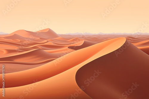 Sun-Kissed Sahara Dunes: Desert Shades Gradients at Twilight